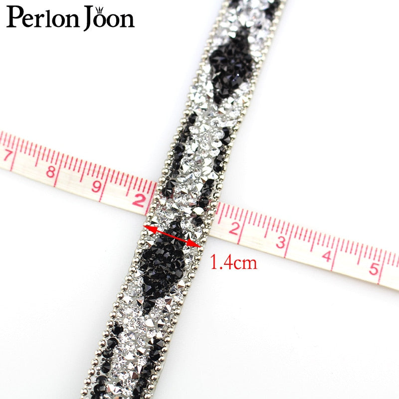 1 Yard Black/White Glitter Resin