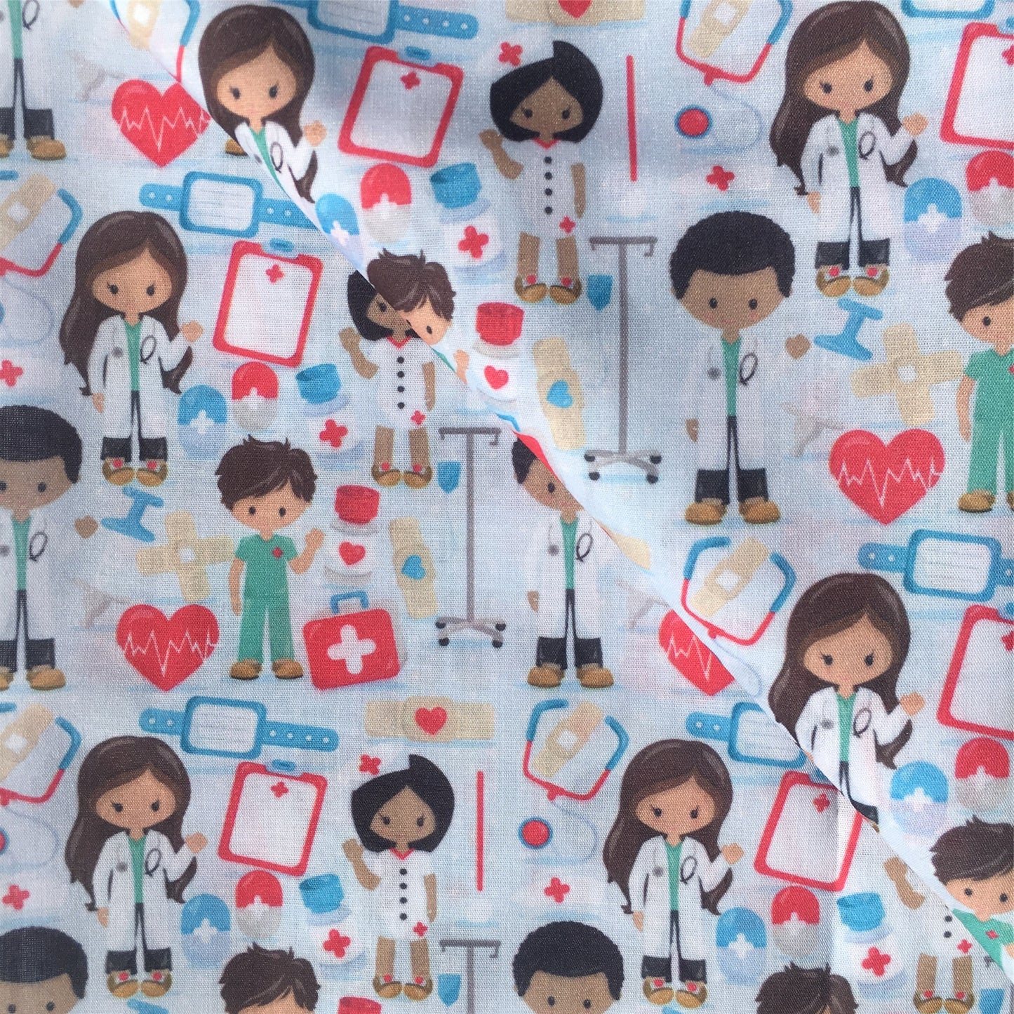 Healthy Nurse Polyester Cotton Fabric