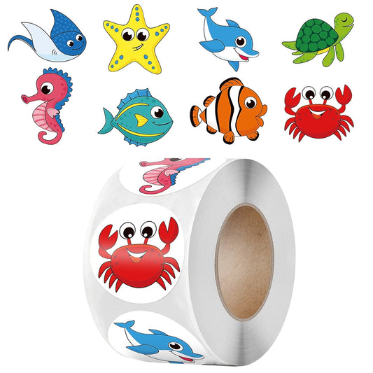 Cute Cartoon Starfish Stickers (style options, 50-500/roll)