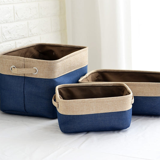 Nordic linen storage basket