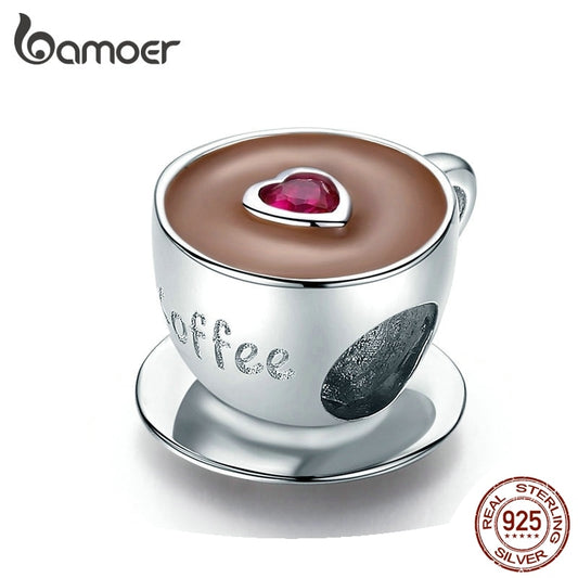 Bamoer Bracelet Coffee Cup Charm