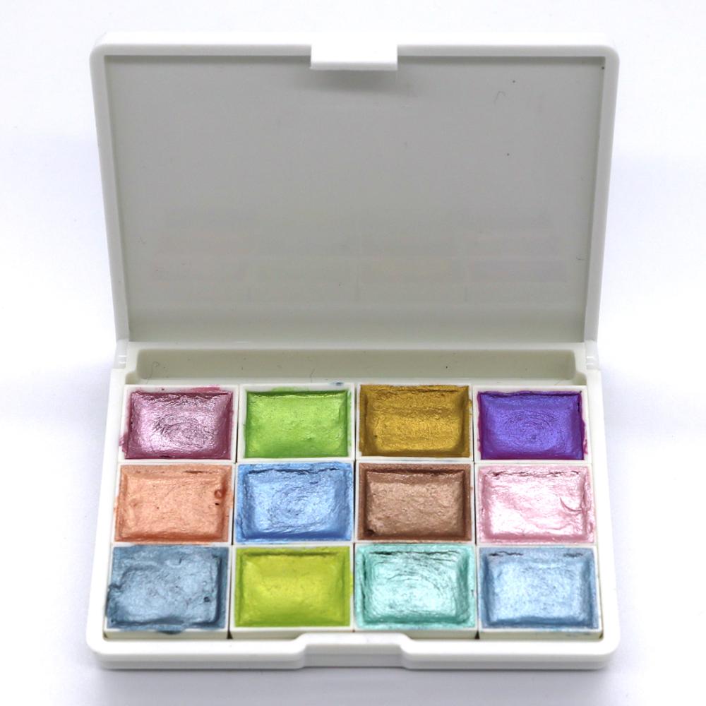 Macaron Glitter Watercolor Set