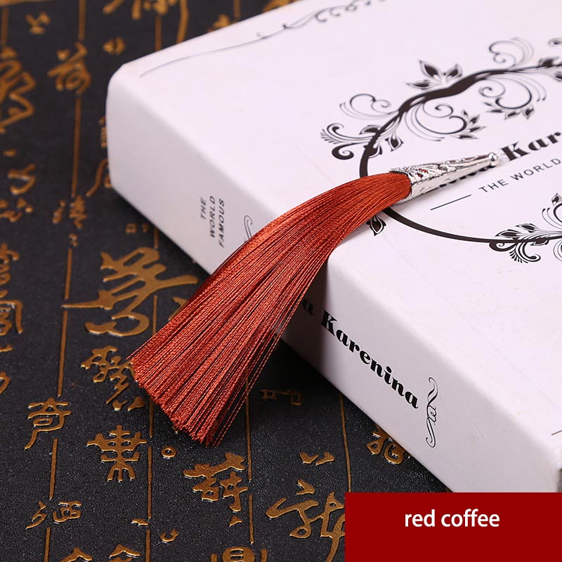 2PCS 14cm Cone Alloy Cap Silk Tassel