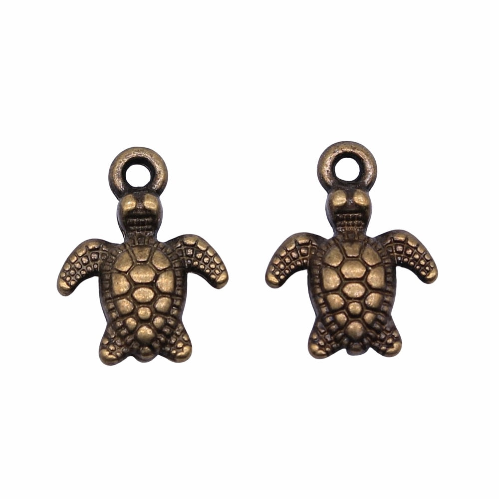 Sea Turtle Charms Silver/Gold/Bronze (20/pack)