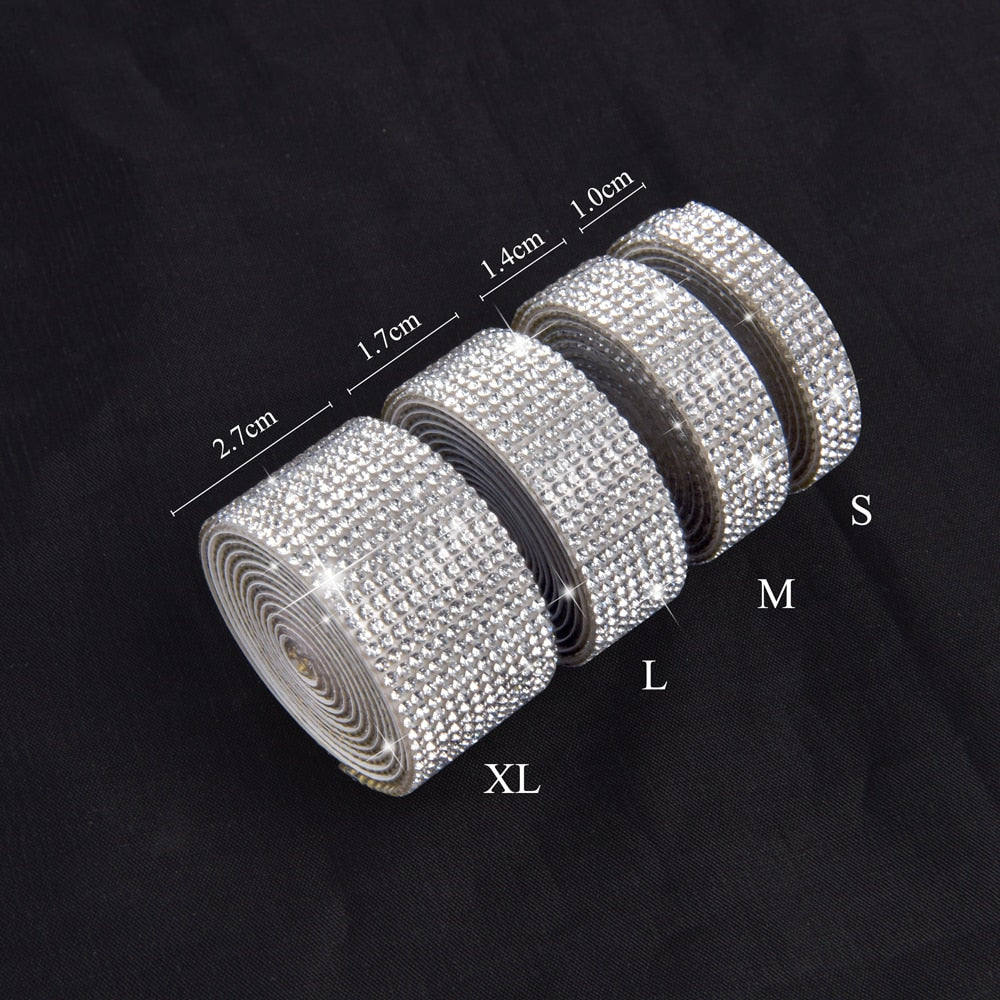 Decorative Crystal Rhinestone Tape (color and size options)