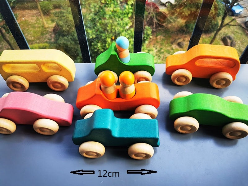 Montessori Wooden Rainbow Stacking Blocks