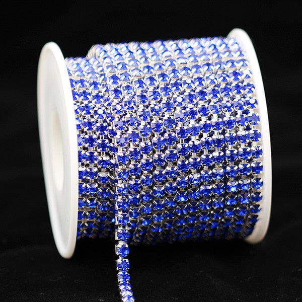 1-10 Yard/Roll Cryistal Rhinestone Trim (2-4mm)