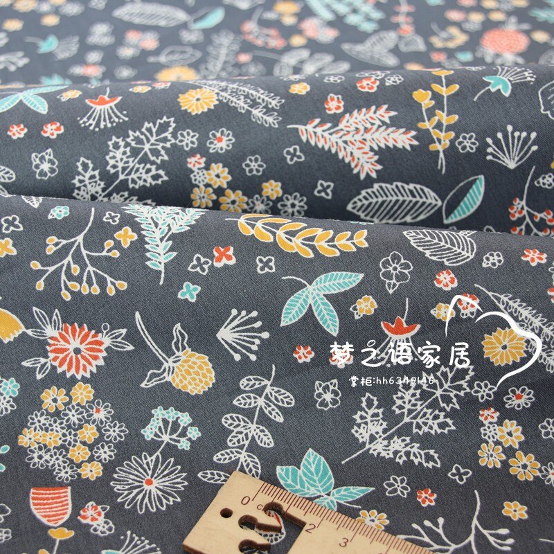 Floral Nature Print Cotton Fabric