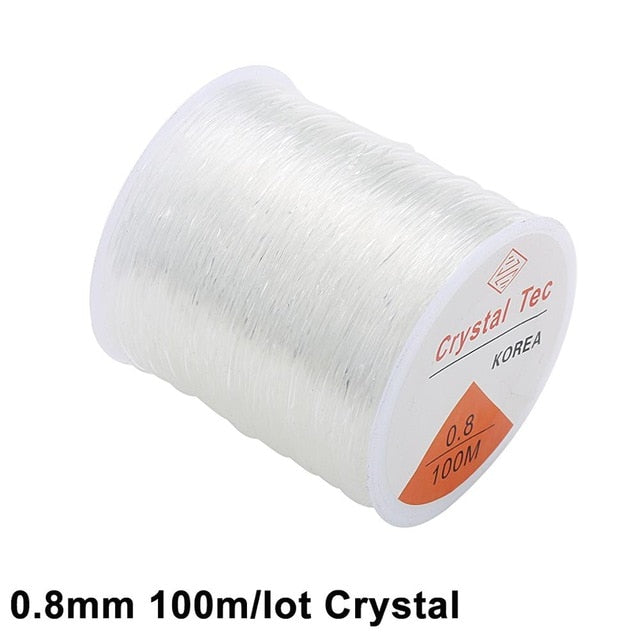 Crystal Beading Stretch Cords (100M, multiple size)