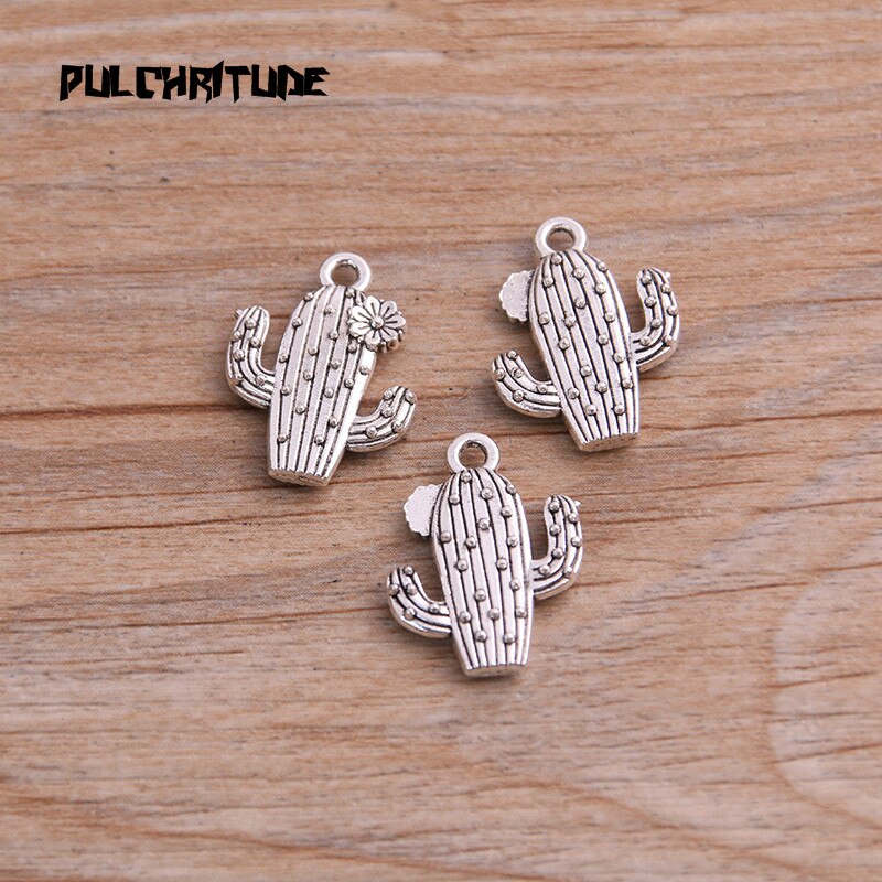 Zinc Alloy Cactus Charms 10/set