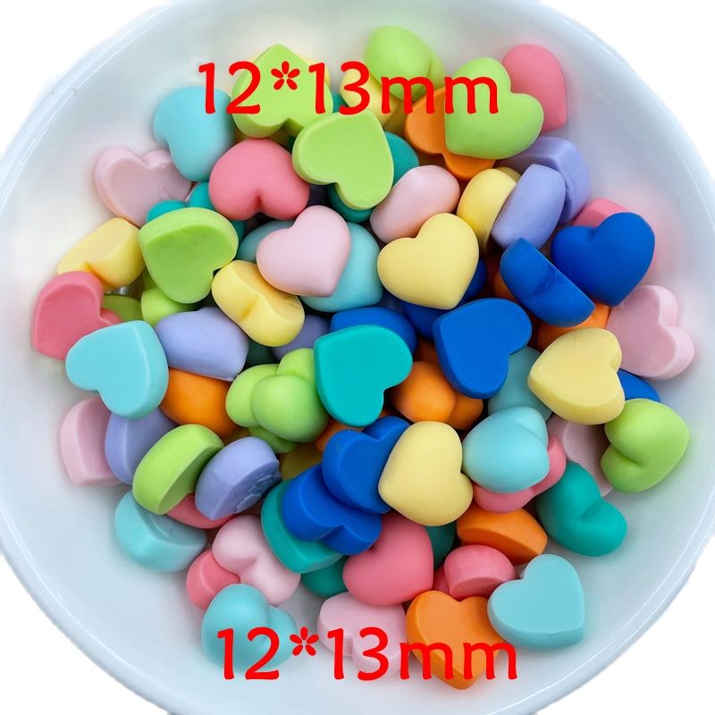 Resin Flatback Mini Cartoon Hearts (36/pack, color options)