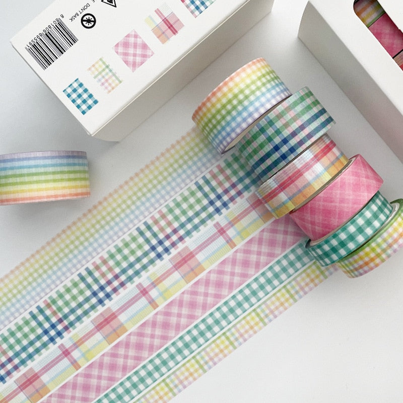 Patterned Decorative Tape (6 rolls/box, style options)