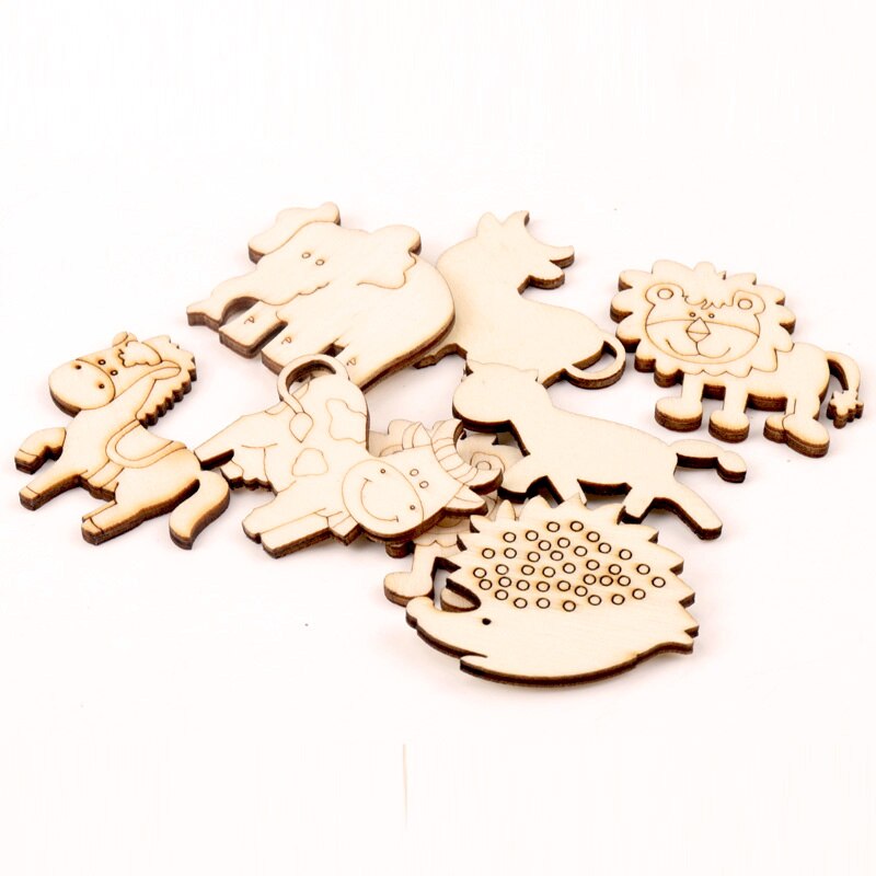 Wooden Decorative Embellishments (style options, 20 or 50/pack)