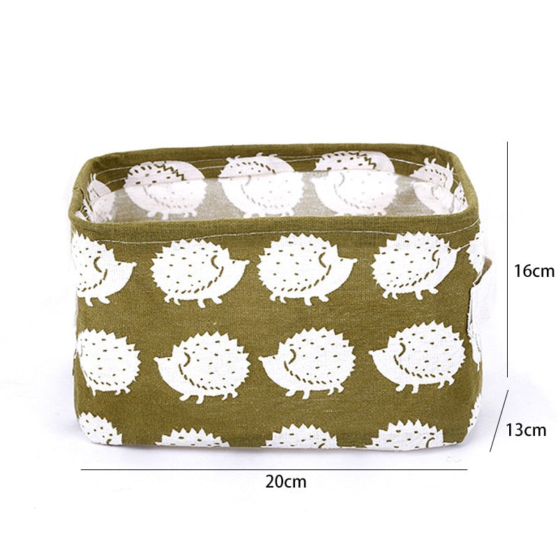 Linen Desktop Storage Box Waterproof