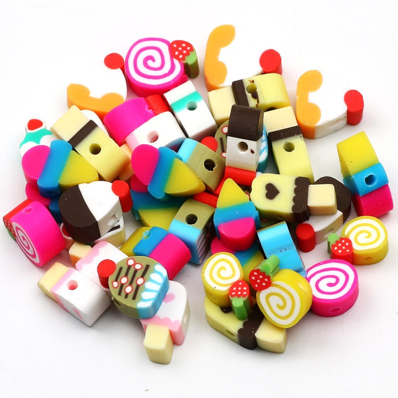 Mixed Polymer Clay Beads (color/style options)