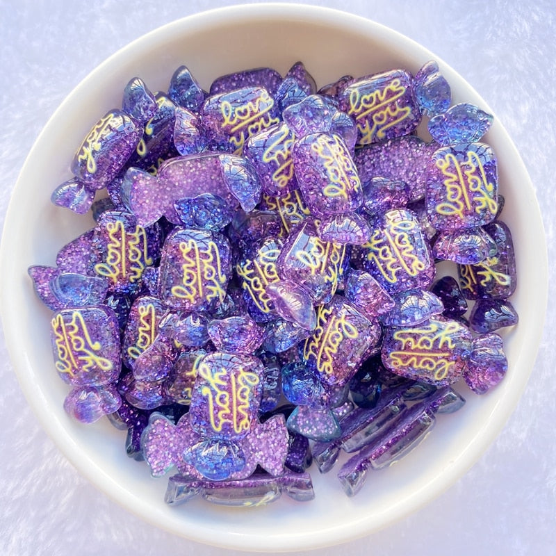 Cute Mini Mixed Candy 3D Resin Charms (12/pack, color options)