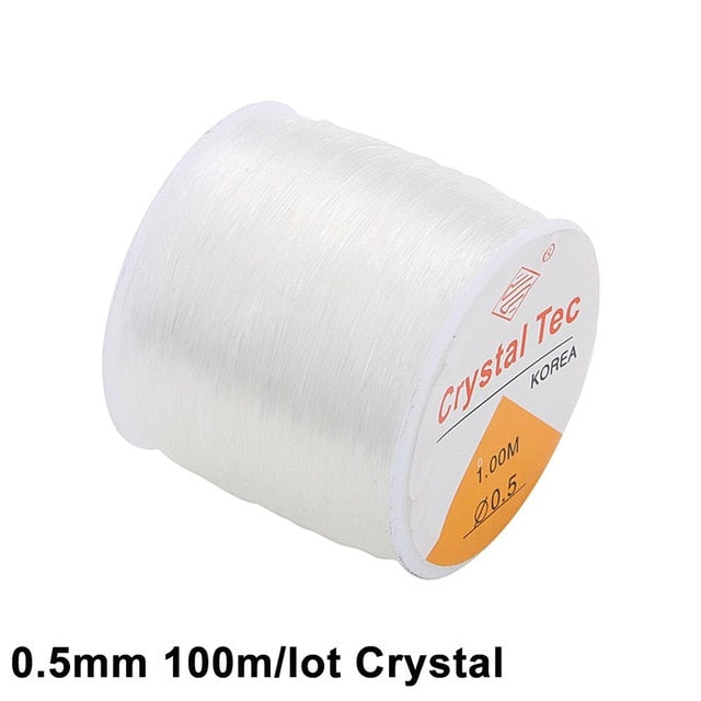 Crystal Beading Stretch Cords (100M, multiple size)