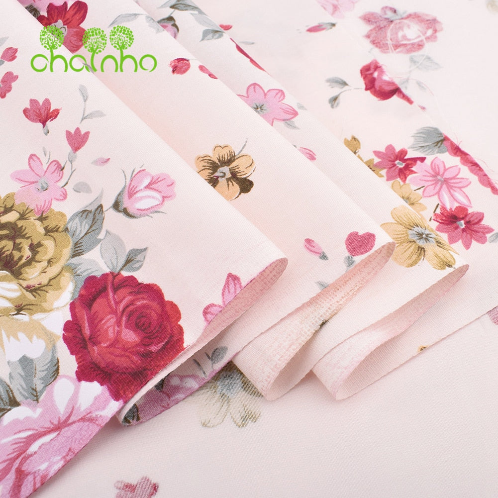 Rose Printed Twill Cotton Fabric