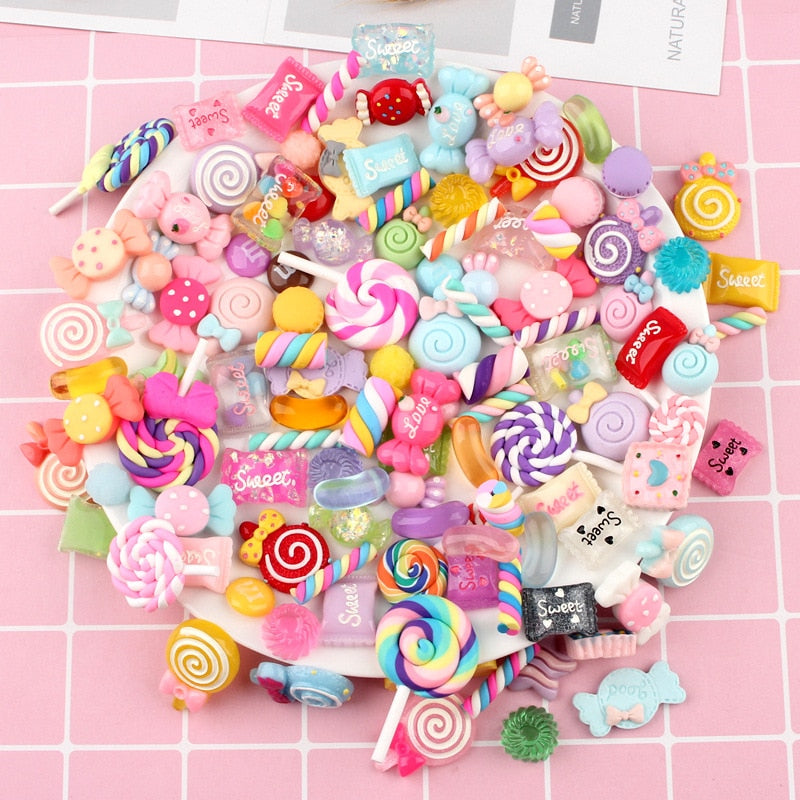 Resin Candy Flatback (50 or 100/pack, color options)