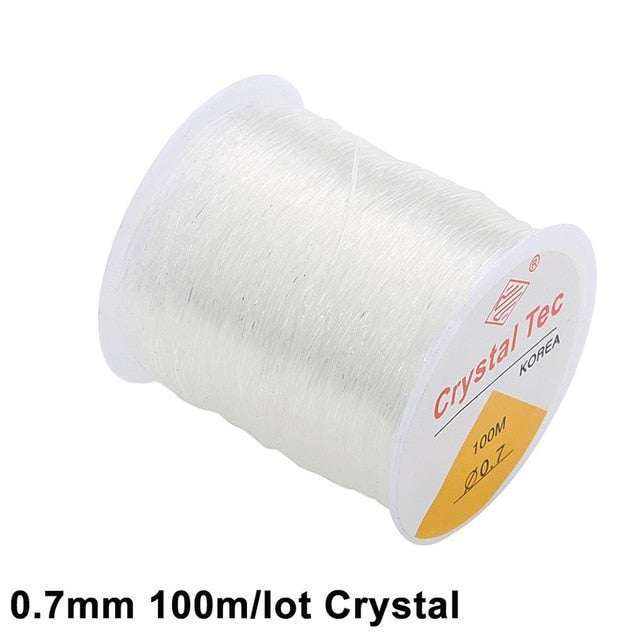 Crystal Beading Stretch Cords (100M, multiple size)