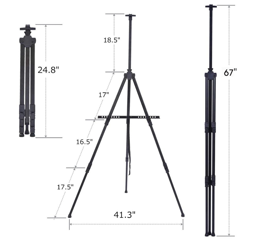 Portable Adjustable Metal Sketch Easel Stand