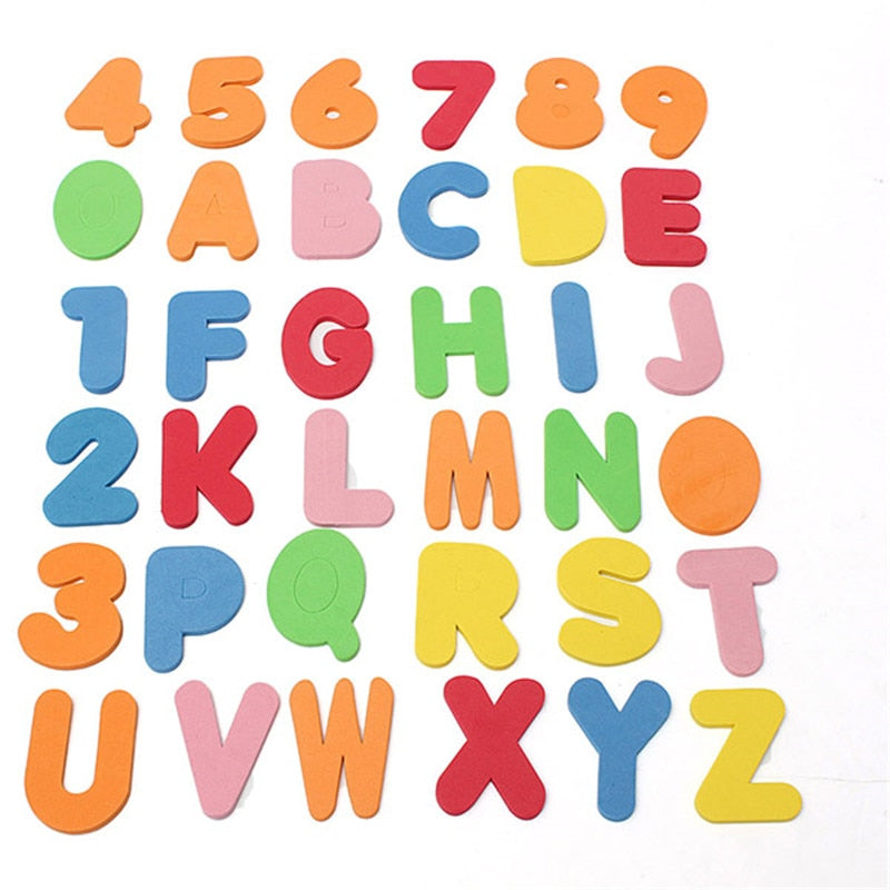 36/set Bath Toy Educational Foam Letters & Numbers