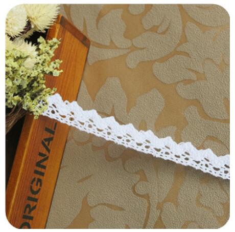 White Cotton Lace Trim 5m/roll