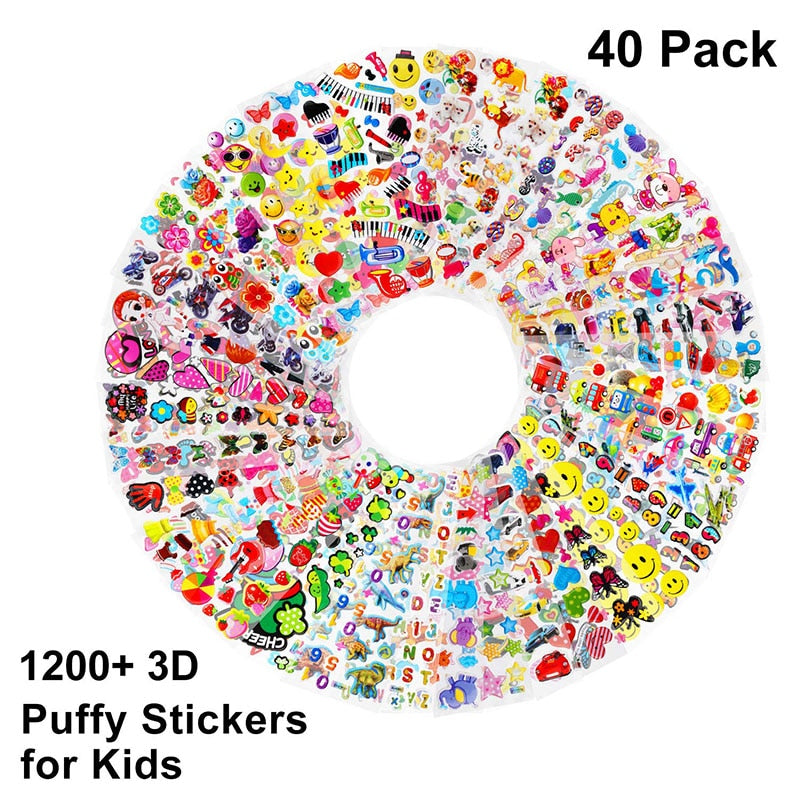 3D Puffy Kids Stickers