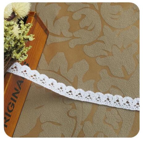 White Cotton Lace Trim 5m/roll