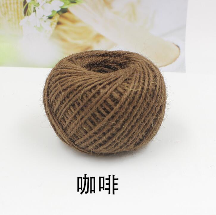 Natural Burlap Cord Hemp Rope (color option, 50m/roll)