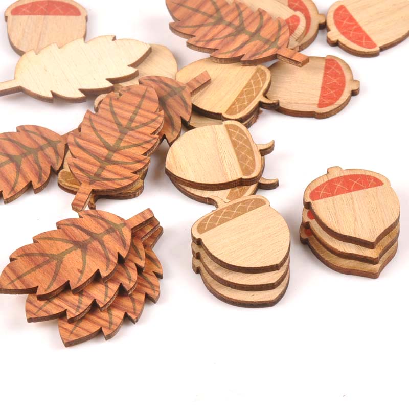 Mixed Wooden Leaf/Pine Cone (25/pack)