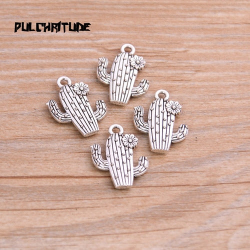 Zinc Alloy Cactus Charms 10/set