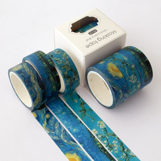 Classic Van Gogh Starry Sky Tape (3 rolls/pack)