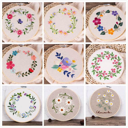 Flower Pattern Embroidery Kit