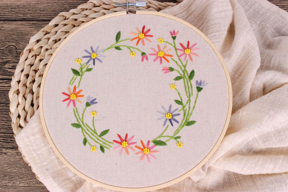 Flower Pattern Embroidery Kit