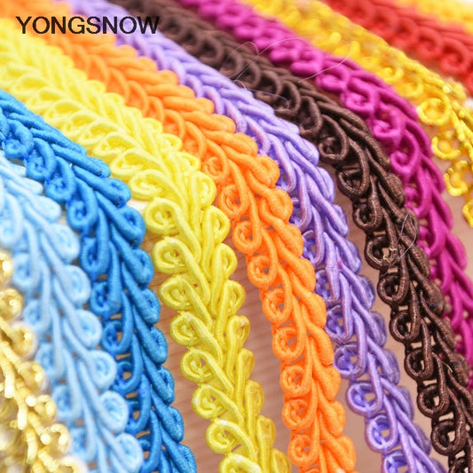 10m/lot Lace Trim Braided Ribbon