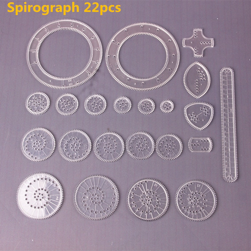 Spirograph Drawing (22 pieces/set)