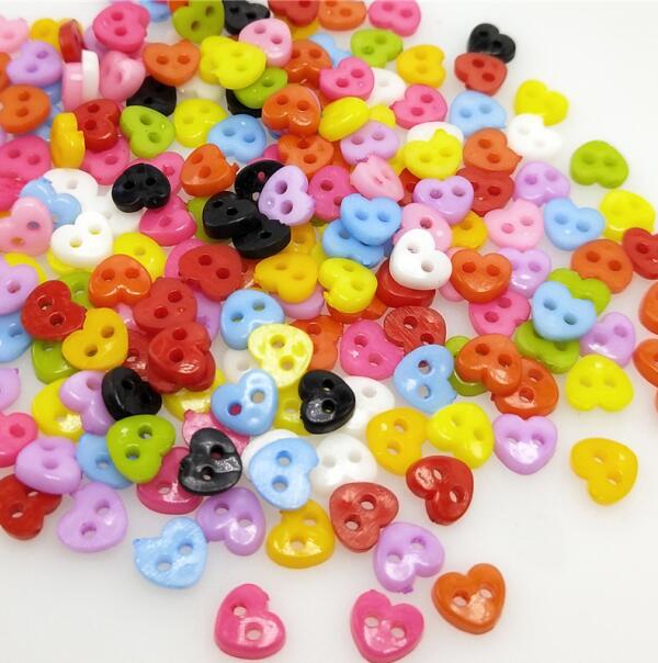 100/300pcs/lot Assorted Colors/Shapes Resin Buttons