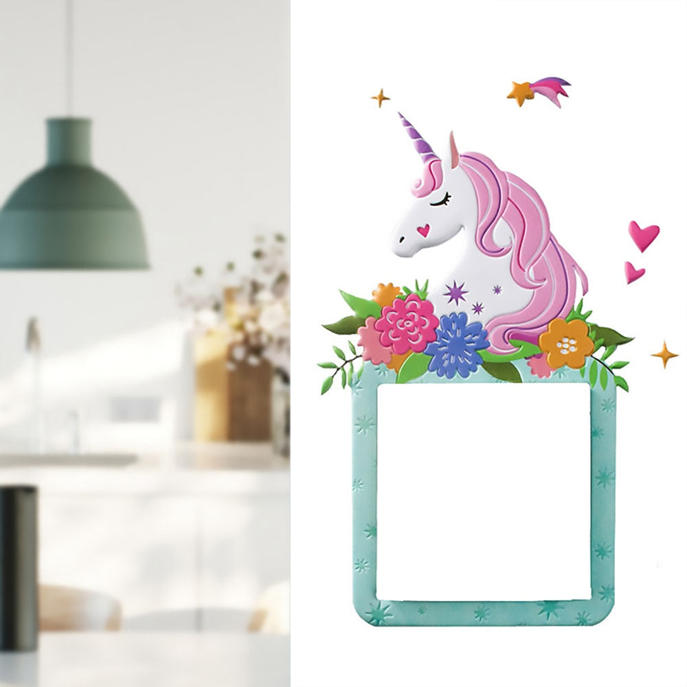 3D Unicorn Switch Sticker