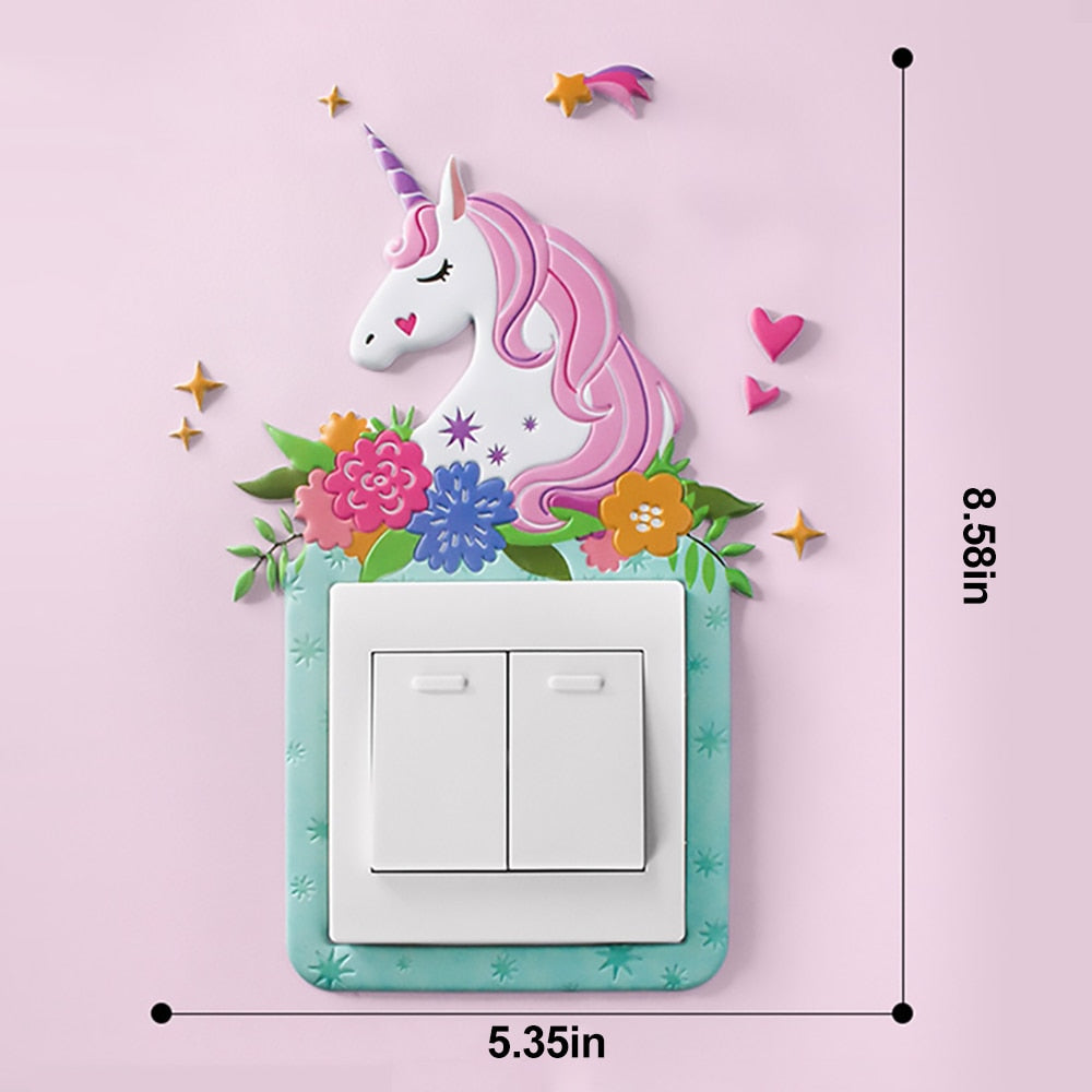 3D Unicorn Switch Sticker