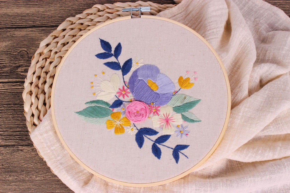 Flower Pattern Embroidery Kit