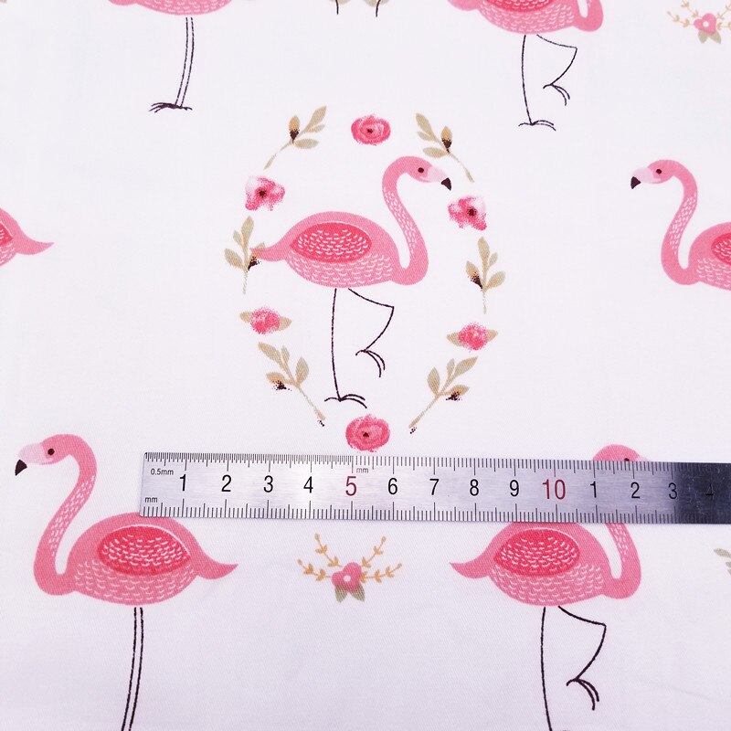 Flamingo Twill Cotton Fabric Quilting Quarters