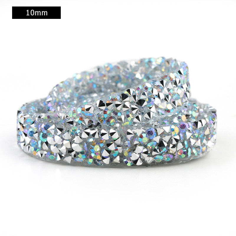 Crystal Motif Rhinestone Tape Ribbon