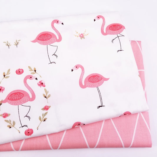 Flamingo Twill Cotton Fabric Quilting Quarters