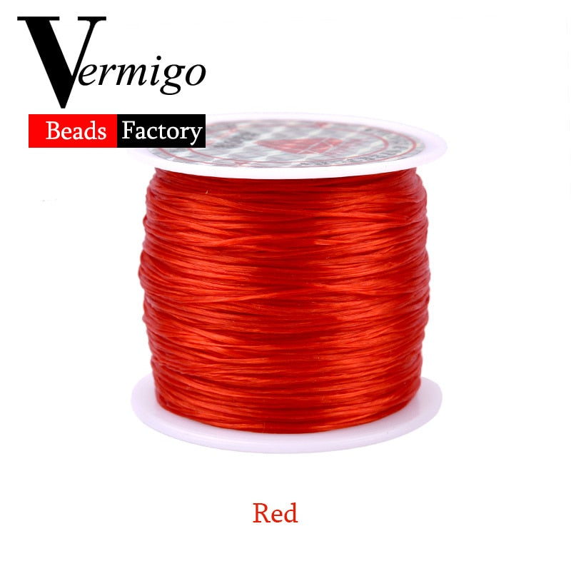 Crystal Beading Stretch Cord (60m/roll, color option)