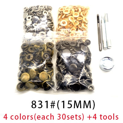 Snap Buttons With 4 Tools 30/set