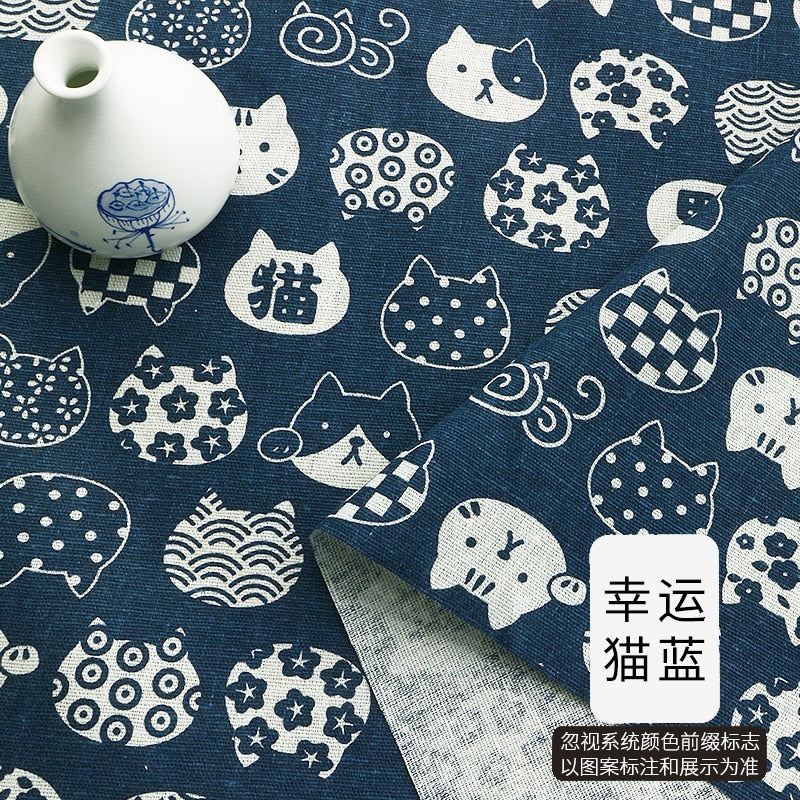 Patterned Cotton Linen Fabric