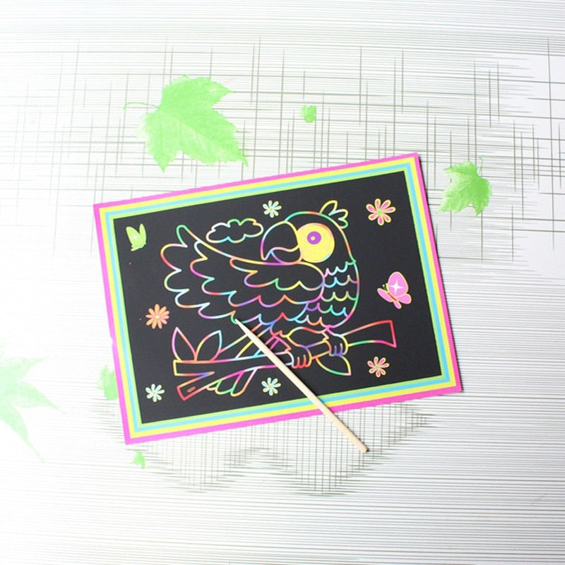 Scratch Art Paper With Drawing Stick