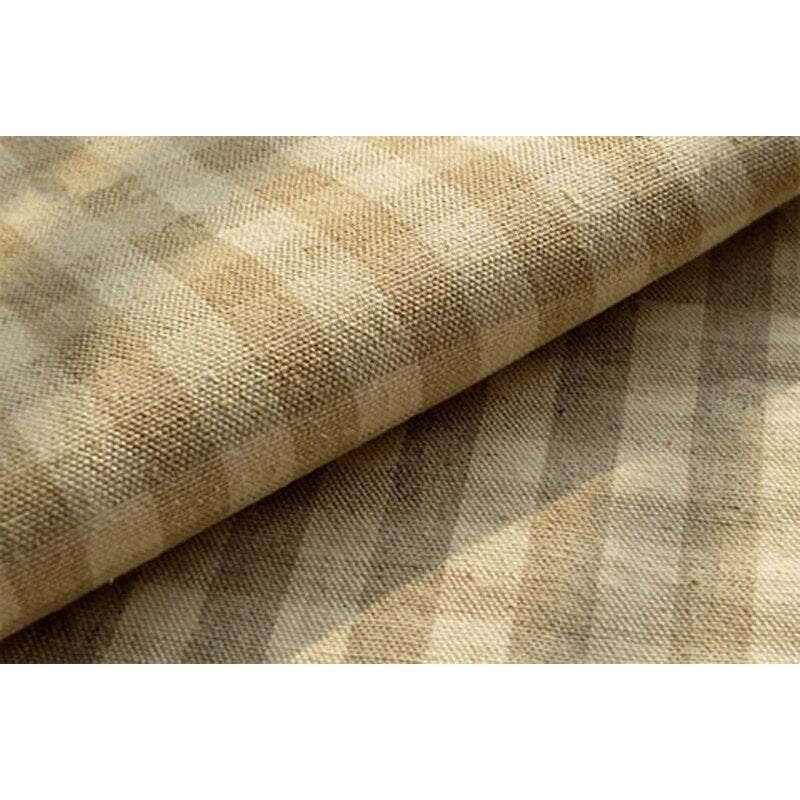 Plaid Linen Cotton Fabric Canvas