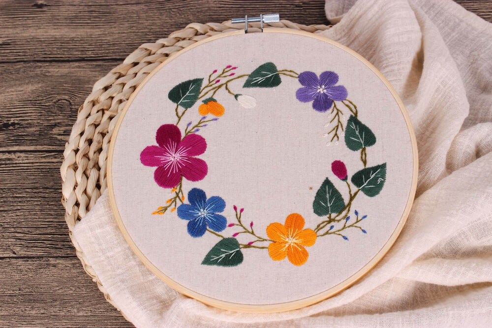 Flower Pattern Embroidery Kit